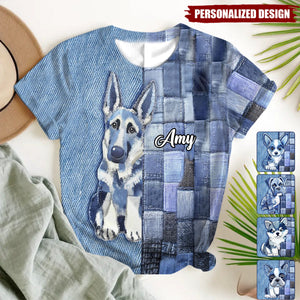 Love Miniature Schnauzer-Personalized Dog All Over Shirt