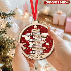 Adventure Is Worthwhile - Personalized Christmas Ornament