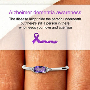 Alzheimer dementia awareness purple Ring