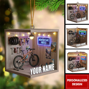 Personalized Mountain Bike Christmas Ornament Gift For Cyclists