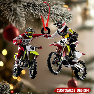 Personalized Motorcycle Christmas Ornament - Gift For Motorbike Driver