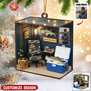 Personalized Fishing Shack Christmas Ornament - Gift For Fishing Lovers
