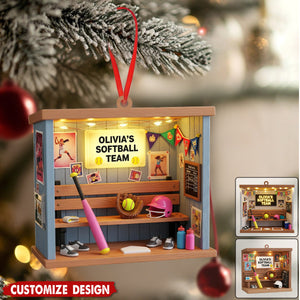 Personalized Softball Christmas Ornament, Gift For Softball Player, Softball Team Keepsake, Softball Coach Gift, Softball Ornament