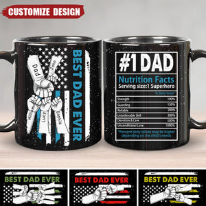 Best Dad Ever Fist Pump - Gift For Dad, Father - Personalized Mug