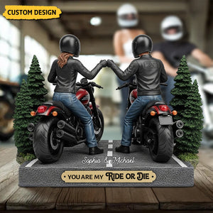 You Are My Ride Or Die - Personalized Biker Shaped Acrylic Plaque