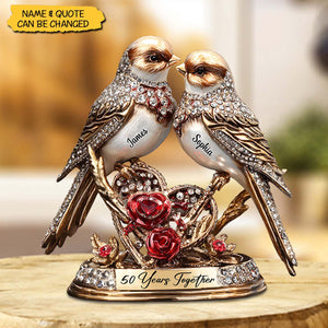 Lovebirds Couple Anniversary 50 Years Together - Personalized Acrylic Plaque