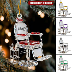 Personalized Barber Chair Christmas Ornament-Stylist Present