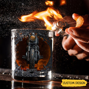 Biker Whiskey - Personalized Biker Whiskey Glass