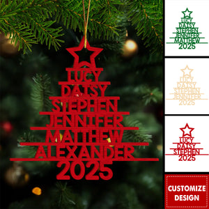 2025 New Release Personalized Family Name Wood Ornament