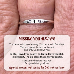 FOR MEMORIAL My Four-legged Angel is Always Near By-Personalized Tiny Paw With Wings Ring