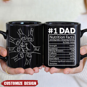 Dad Nutrition Facts Hand Bump - Personalized Mug For Father