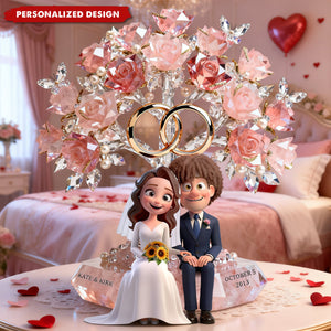 Personalized Wedding Couple Acrylic Plaque - Gifts For Couple