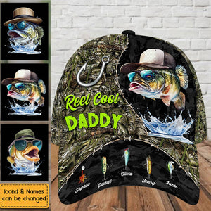 Personalized Fishing Reel Cool Grandpa/Dad Cap-Gift For Fishing Lovers
