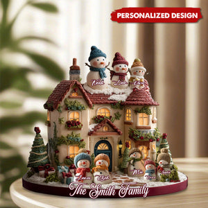 Christmas Time - Personalized Family Custom Shaped Acrylic Plaque