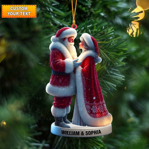 Personalized Santa and Mrs. Claus Christmas Ornament, Gift For couple - 2025 New Release