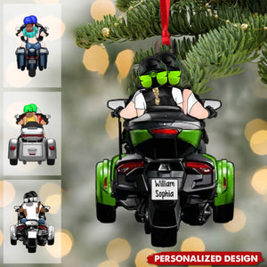 New Release Motorcycle Lovers For Couples Ornament-Personalized Christmas Ornament-Gift For Motorcycle Lovers
