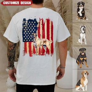 Personalized dog flag t-shirt - gift for dog lovers