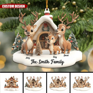 Personalized Reindeer Family Ornament-2025 New Release