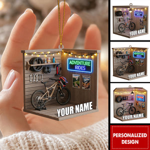 Personalized Mountain Bike Christmas Ornament Gift For Cyclists