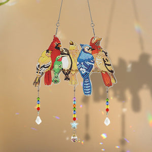 Diamond- Art Hanging Kit - Special Rhinestone 5D Window Ornament - Gift For Bird Lovers