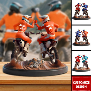 Dirt Bike Couple Acrylic Plaque - Personalized Gifts For Couple