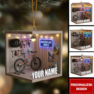 Personalized Mountain Bike Christmas Ornament Gift For Cyclists