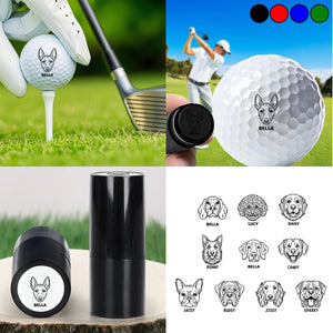 Dogs Make Me Happy-Personalized Golf Ball Stamp With Metal Storage Box