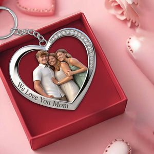 Perfect Mother’s Day Gift - Personalized Heart Custom Photo Keychain