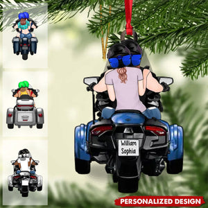 New Release Motorcycle Lovers For Couples Ornament-Personalized Christmas Ornament-Gift For Motorcycle Lovers