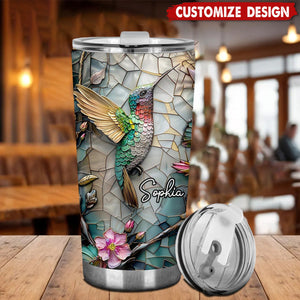 Artistic Hummingbird - Personalized Gardening Tumbler