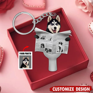 Important meeting - Personalized Dog Cat Photo Keychain
