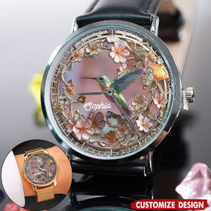 Beautiful Hummingbird - Personalized Hummingbird Women Hand Watch