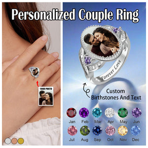 Forever Love-Personalized Couple Photo Ring
