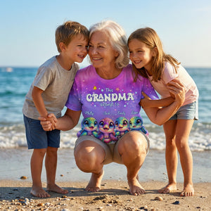 This Grandma belongs to Colorful Turtle Personalized 3D T-shirt