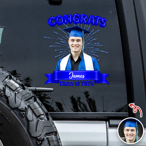 Personalized Photo Class Of 2026 Graduation Car Window Decal Sticker
