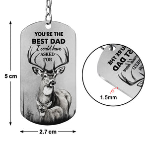 Personalized Keychain For Hunting Dad, You’re The Best Dad, Gift For Father’s Day, Gift Idea For Dad