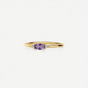 Alzheimer dementia awareness purple Ring