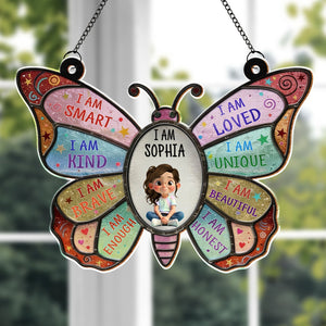 I Am Smart - Personalized Kid Suncatcher - Gift For Children