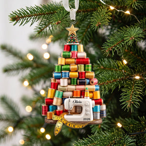 Personalized Sewing Thread Acrylic Ornament
