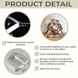 Lovebirds Couple Anniversary 50 Years Together - Personalized Acrylic Plaque