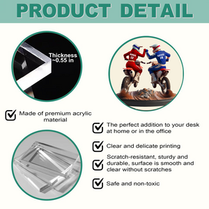 Dirt Bike Couple Acrylic Plaque - Personalized Gifts For Couple