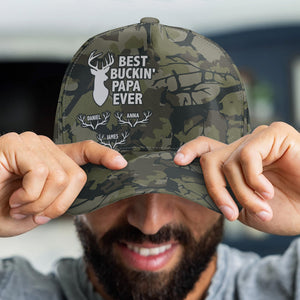 Father's Day Gifts, Best Buckin' Dad, Grandpa Ever - Personalized Cap