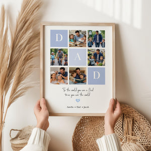 Personalized Dad Photo Print Poster - Gift For Father’s Day & Birthday