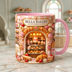 Bake With Love Accent Mug - Personalized Gifts For Bakers