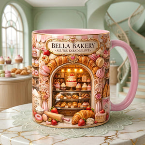 Bake With Love Accent Mug - Personalized Gifts For Bakers