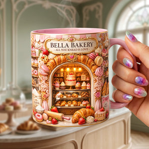 Bake With Love Accent Mug - Personalized Gifts For Bakers