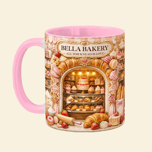 Bake With Love Accent Mug - Personalized Gifts For Bakers