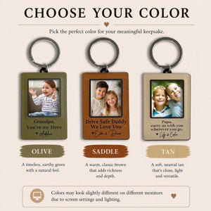 Personalized Photo Keychain for Dad – Drive Safe Gift, Father’s Day Gift from Kids