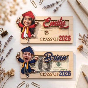 Personalized Graduation Money Holder - Gift For Senior Graduate