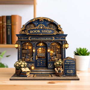 Personalized Vintage Bookstore Wooden Plaque — Gift For Book Lovers